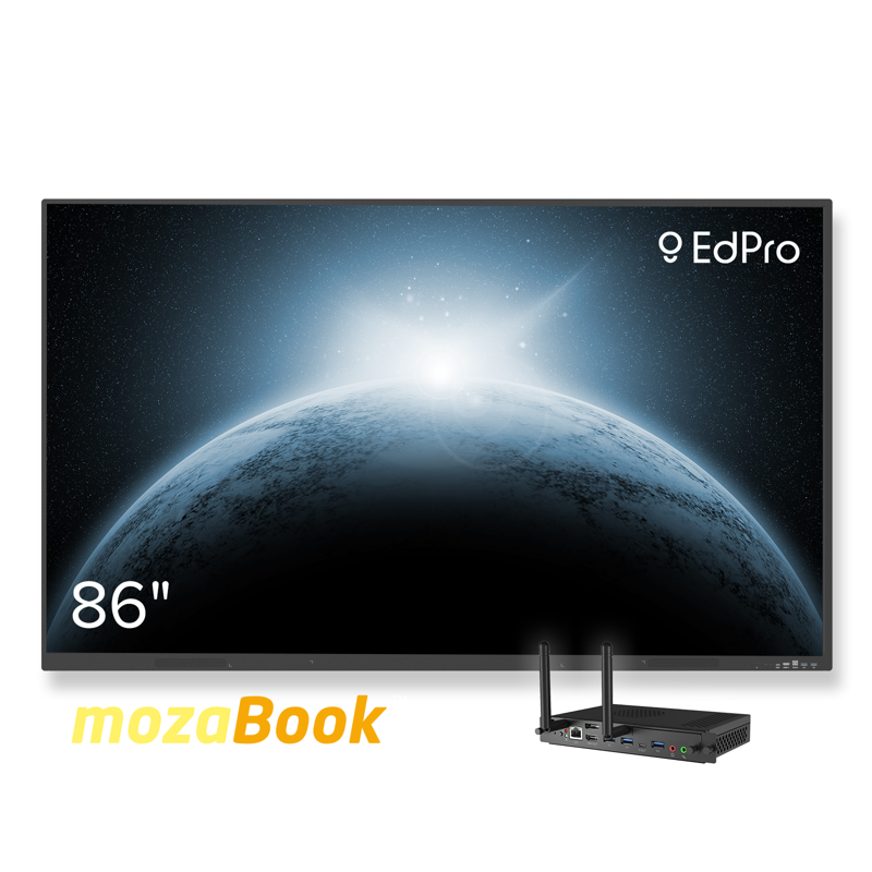 Інтерактивна панель EdPro Touch S 86" (ETP86S), OPS ПК (Intel i5 13Gen/16/512/W11Pro), настінне кріплення, MozaBook Classroom (підписка на 1 рік)